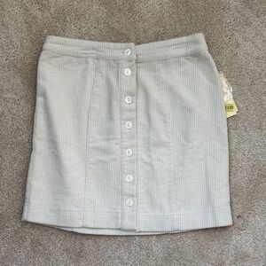 GB Girls Cream Corduroy Skirt